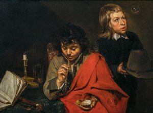 Boys Blowing Bubbles