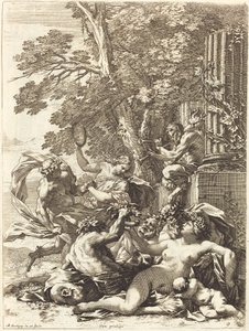 Bacchante with Sleeping Child by Michel Dorigny
