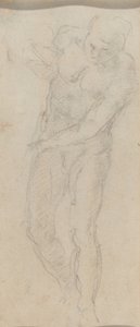 Male Nude (verso) by Michelangelo