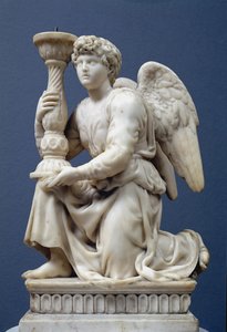 Angel Holding a Candelabra, 1495
