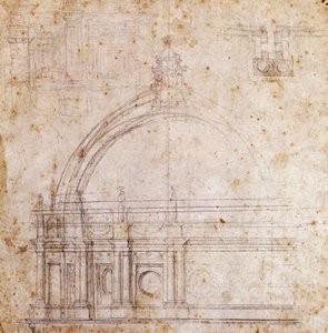 Design drawings for dome of St. Peter