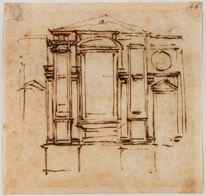 Design for the wall tombs of the Medici popes in the choir of San Lorenzo by Michelangelo Buonarroti