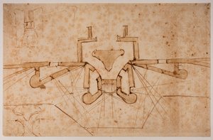 Fortification design for a gateway by Michelangelo Buonarroti