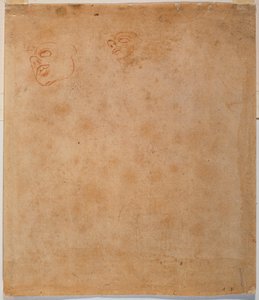Head study for the Sistine Jonah by Michelangelo Buonarroti