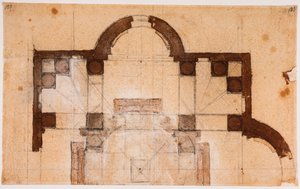 Partial plan for San Giovanni dei Fiorentini