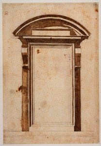 Portal study for the Laurentian Library by Michelangelo Buonarroti