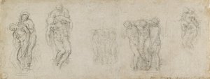 Studies for a Pieta and an Entombment by Michelangelo Buonarroti