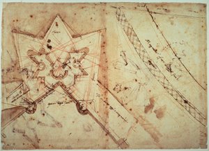 Studies for the bulwark of the Gate to the All Saints Meadow by Michelangelo Buonarroti