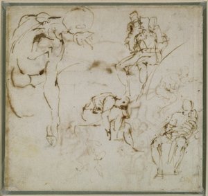 Study of Figures by Michelangelo Buonarroti
