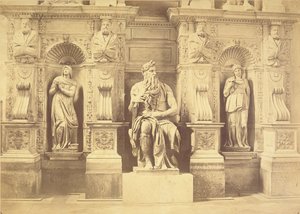 Tomb of Pope Julius II (1453-1513) detail of Moses flanked by Leah and Rachel