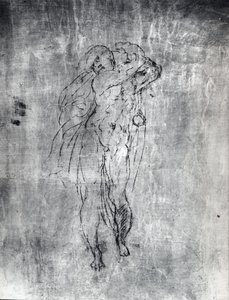 Wall drawing of a male figure