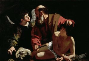 Abraham Sacrificing Isaac by Michelangelo Merisi da Caravaggio