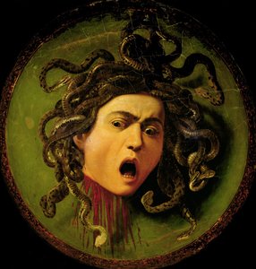Medusa, Painted on a Leather Jousting Shield, c.1596-98 (pre restoration)