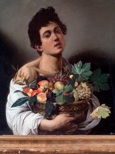 Portrait of a Young Man with a Basket of Fruits (detail)