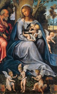 Rest in Egypt, Central Panel of the Triptych of Consolation, Attributed to Michele Cavaro