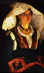 Woman in Sardinian costume, ca 1875