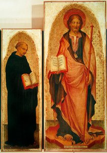 Saint James with saints, detail of St James and Filippo Benizzi, c.1450 (detail)
