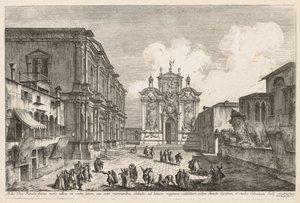 Views of Venice: Campo S. Rocco by Michele Marieschi