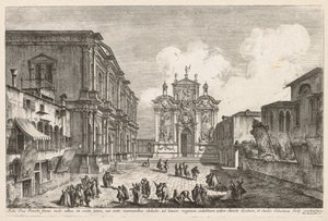 Views of Venice: Campo S. Rocco by Michele Marieschi