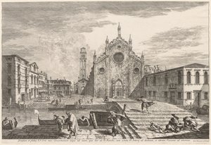 Views of Venice: Campo dei Frari by Michele Marieschi