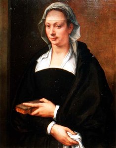 Portrait of a Lady in a White Veil by Michele di Ridolfo Tosini