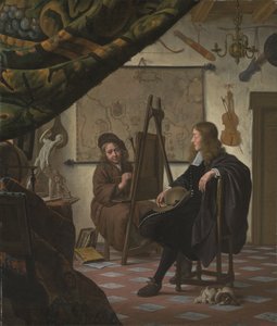 A self-portrait of the artist in his studio