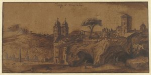 View of the SS Trinità dei Monti in Rome by Michiel van Overbeek