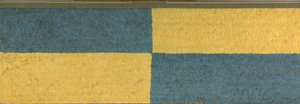 Panel with Rectangles of Blue and Yellow Featherwork by Middle Horizon Epoch 2A