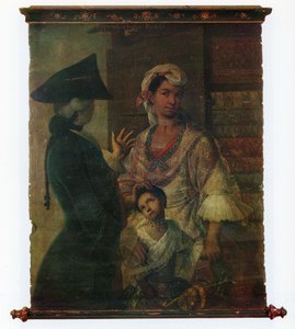 One of a Pair of Ethnographical Portrait Groups by Miguel Cabrera