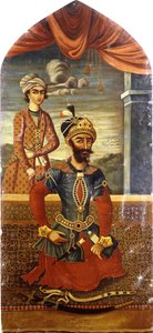 Portrait of Genghis Khan, with a Youth in Attendance by Mihr Ali