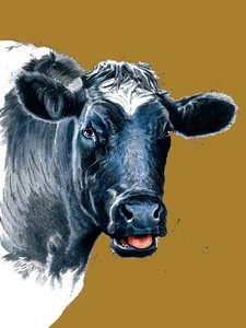 The Cow on Golden Yellow