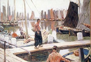 Sailing Boats, Calm by Mikhail Alexandrovich Demianov