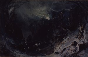 Stage Design for the Opera The Power of the Fiend by A. Serov by Mikhail Ilyich Bocharov