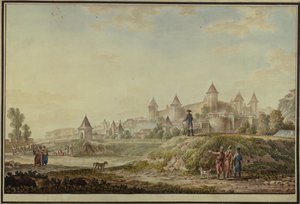 View of the fortress of Bender, 1790 by Mikhail Matveevich Ivanov