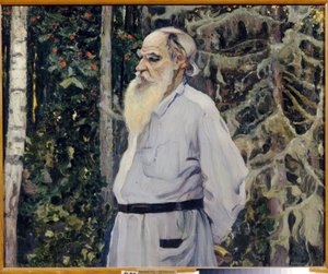 Portrait of the Author Leo N. Tolstoy by Mikhail Vasilievich Nesterov