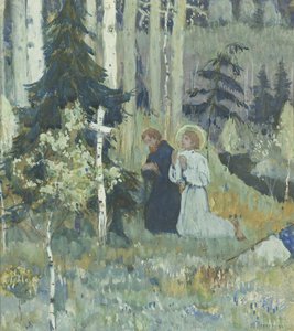 The Founding of the Trinity-Sergius Monastery by Mikhail Vasilievich Nesterov
