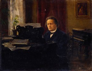 Portrait of the composer Anton Rubinstein, late 19th century by Mikhail Yarovoy