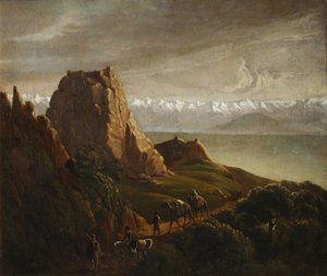 Caucasian Landscape with Camels, 1837-1838 by Mikhail Yuryevich Lermontov