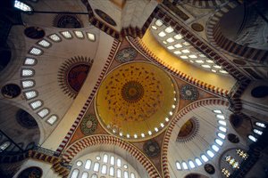 Interior of the Suleymaniye Mosque by Mimar Sinan