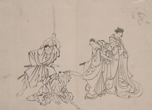 Figure with Fox, mid 19th century by Mimasu Mimasu