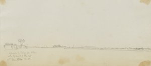 Approach to Cairo from the Nile with the Pyramid of Cheops by Miner Kilbourne Kellogg