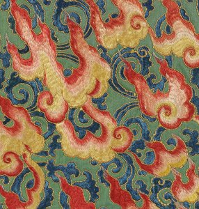 Detail of Imperial Embroidered Silk Thangka by Ming Dynasty Chinese School