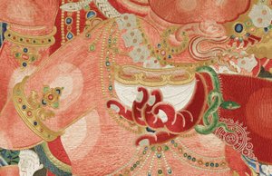 Detail of Imperial Embroidered Silk Thangka