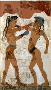 Minoan Art: Fighting Between Two Boxers by Minoan