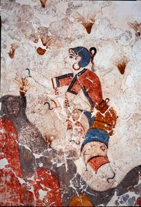 Minoan Civilization: Women Picking Saffron (Detail) by Minoan