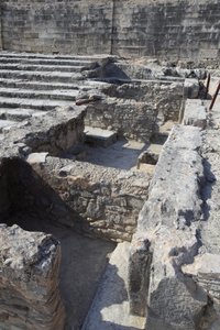 Minoan Archeological Site of Phaistos. The Tripartite Shrine
