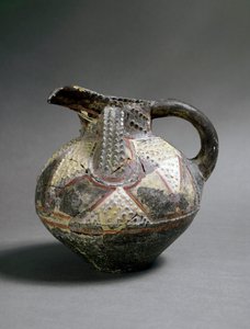 Ceramic vase in Barbotine style. From Agia Triada. About 1500 BC