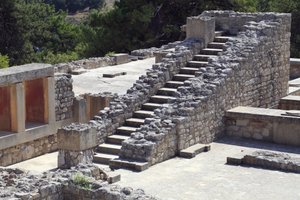 Oriental part of the palace of King Minos at Knossos between the queen megaron and the central court. Crete. 1600-1450 BC