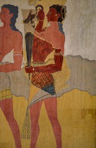 Reconstruction of the Procession Fresco by Minoan