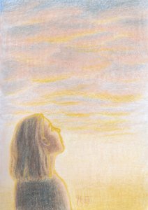 Peaceful Skyward Gaze